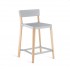 Lancaster Aluminum and Wood Non-Stacking Counter Stool